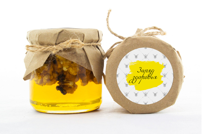 Мед с грецким орехом для подарочного набора на 23 февраля арт.:te402