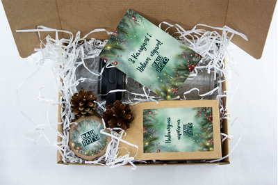 Внутреннее оформления корпоративного подарка с чаем арт.: te52_001