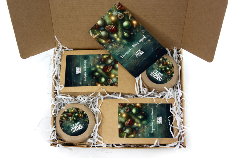 Внутреннее оформления корпоративного подарка с чаем арт.: te33_003