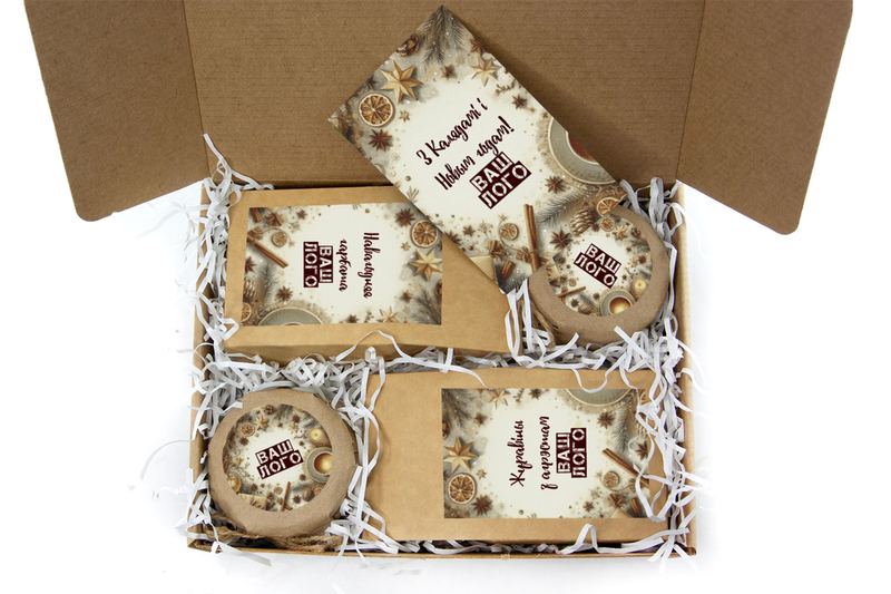 Внутреннее оформления корпоративного подарка с чаем арт.: te33_013