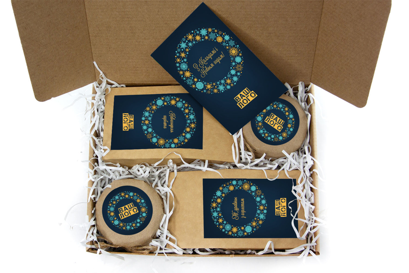 Внутреннее оформления корпоративного подарка с чаем арт.: te33_015