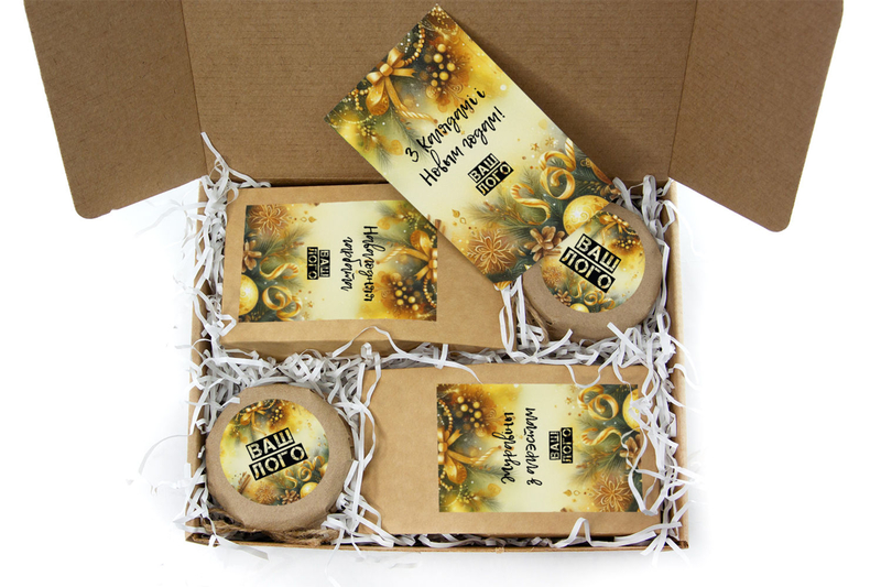 Внутреннее оформления корпоративного подарка с чаем арт.: te33_017