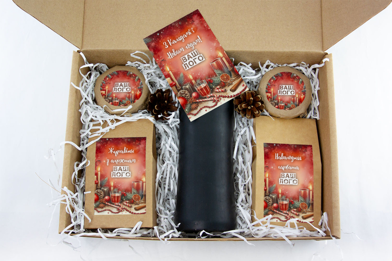 Внутреннее оформления корпоративного подарка с чаем арт.: te35_010