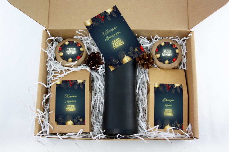 Внутреннее оформления корпоративного подарка с чаем арт.: te35_011