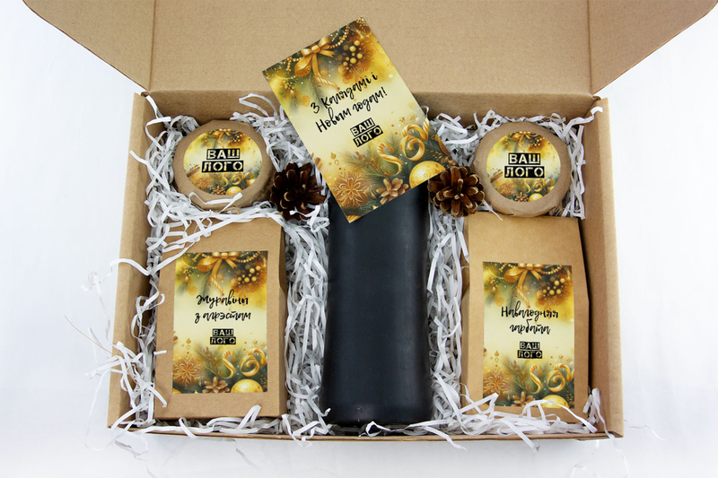 Внутреннее оформления корпоративного подарка с чаем арт.: te35_017