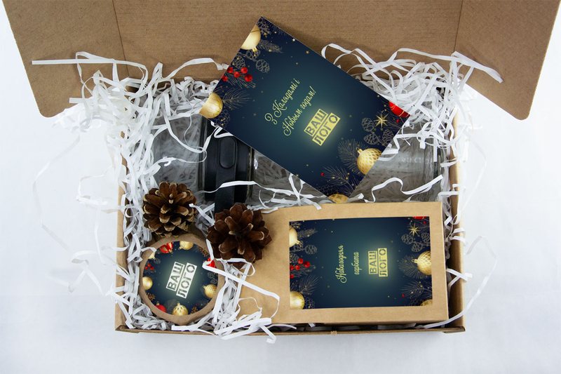 Внутреннее оформления корпоративного подарка с чаем арт.: te52_011