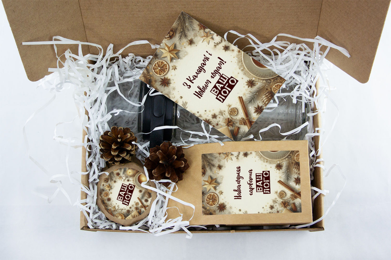 Внутреннее оформления корпоративного подарка с чаем арт.: te52_013